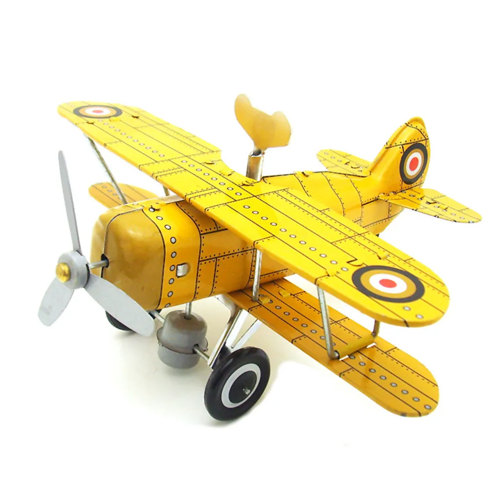 Винтажные заводные игрушечные самолеты для фотосъемки детей взрослых самолетов оловянные игрушки Классические игрушки Рождественский подарок