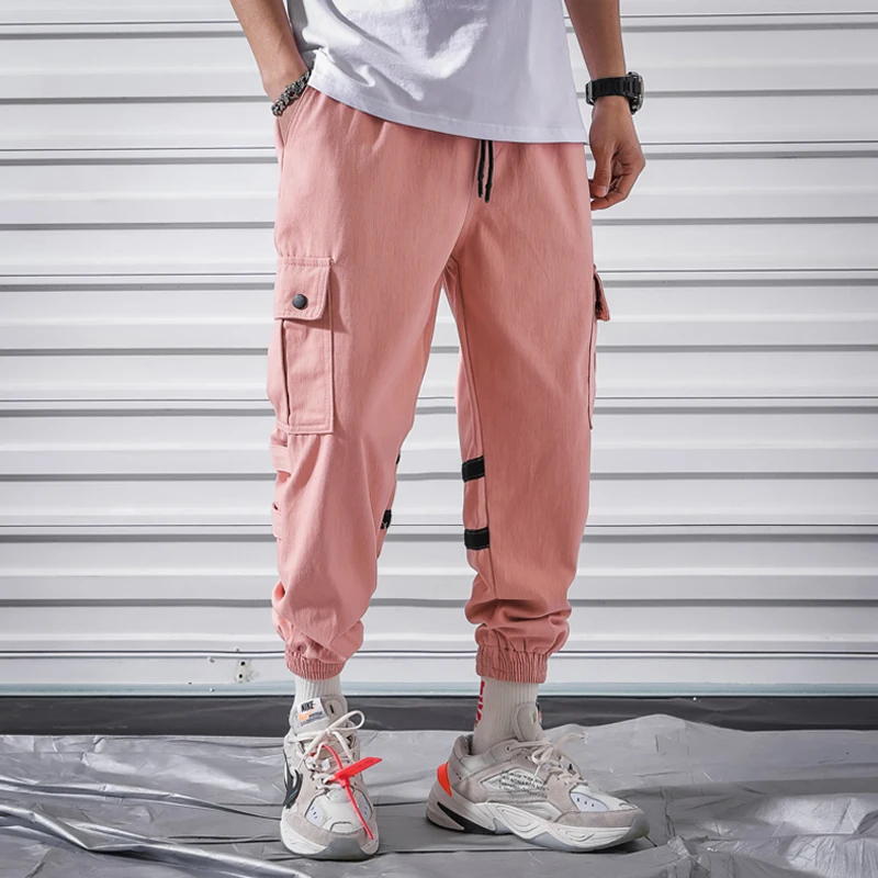 pink baggy joggers