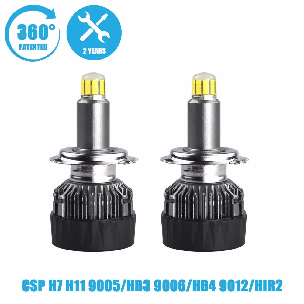 

360 Degree H7 LED Bulb With 3D CSP 6000K 30W 12V Kit Perfect Match For Projector H11 LED Headlamp 9005 9006 9012 Diode Headlight