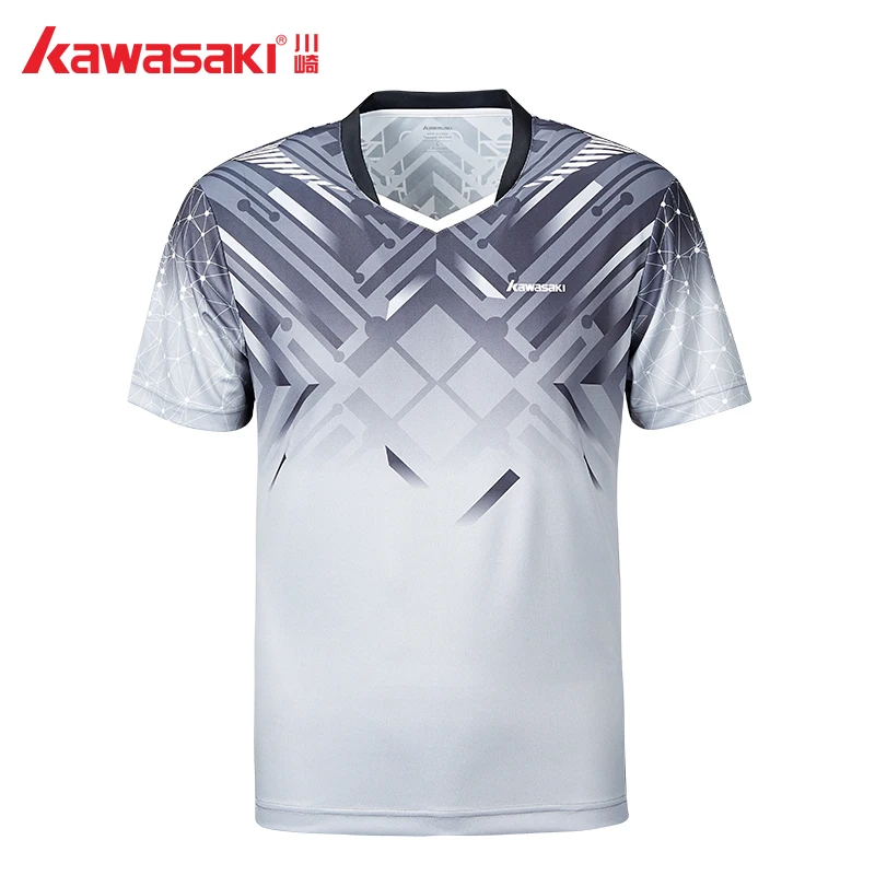 

2019 Kawasaki Breathable Badminton Shirt Men Quick Dry Short-Sleeve Training T-Shirts For Male Sportswear ST-S1114