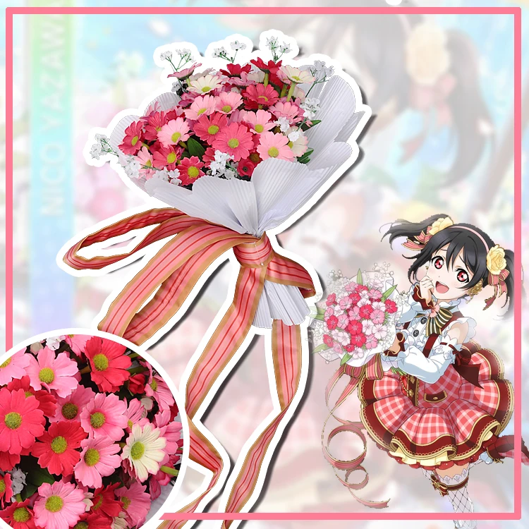 LoveLive японские костюмы для косплея аниме Love Live цветочный букет возбуждающий