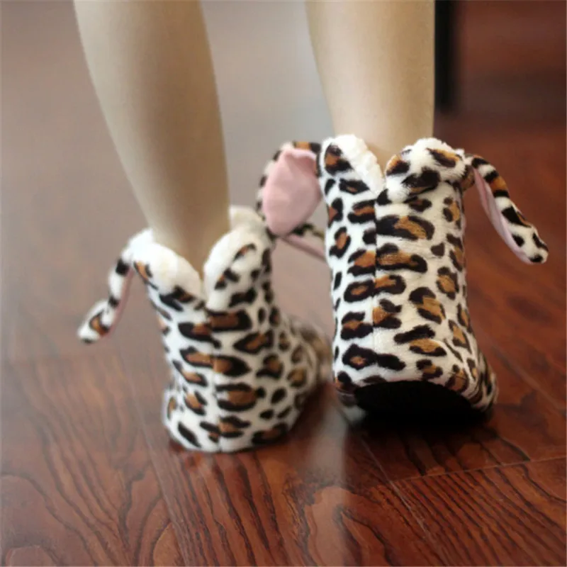 Suihyung/Новинка; женские домашние плюшевые тапочки; зимняя теплая обувь с хлопковой подкладкой; толстая бархатная домашняя обувь с животными; женская обувь