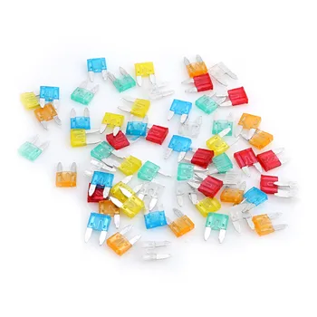

OOTDTY 60Pcs Auto Car Truck ATC Fuse 5A 10A 15A 20A 25 30A AMP Mini Blade Mixed Set Kit W15