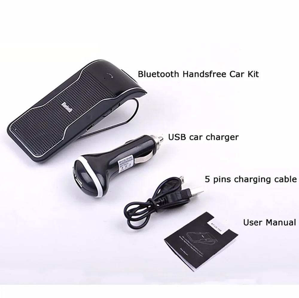 Altavoz Bluetooth para coche, parasol inalámbrico, manos libres, para  Smartphone - AliExpress