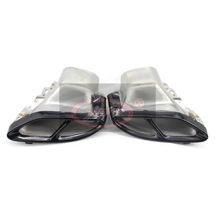 

car exhaust pipe modified tail laryngeal black Double hole exhaust for 14-16 year Mercedes Benz W212 E200L E260L E300L E350L