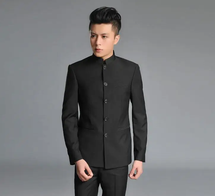2019 new arrival slim men chinese tunic suit set with pants mens suits ...