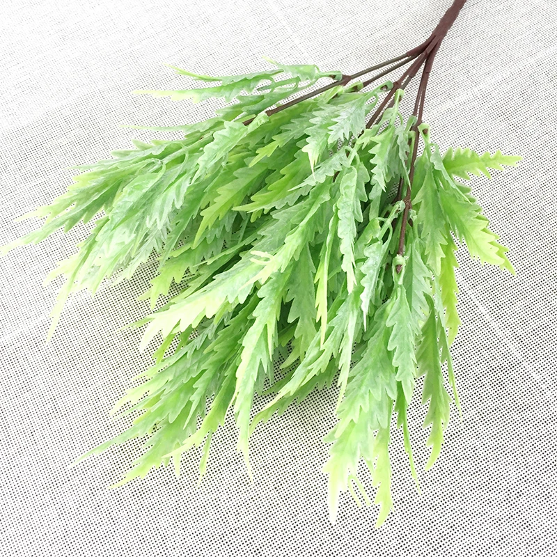 

Shrub Plant Fern Green Wall Artificial Flower Branch 7 Stem Plastic Flower Fake Flower Wedding Decoration Floral Flower