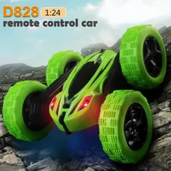 Rc автомобиль трюк автомобиль гонка usb зарядка Премиум весело Off-Road 360 градусов вращающийся DIY свет 1:24 опрокидывание действия трюк автомобиль