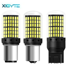 1 шт. T20 7440 W21W светодиодный лампы 3014 144smd светодиодный CanBus без ошибок 1156 BA15S P21W 1157 BAY15D светодиодный светильник для поворотов светильник при отсутствии флэш-памяти