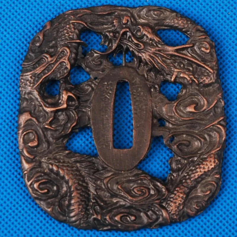 Изящный Дракон резной Сплав Tsuba фитинг для японских самурайский меч катана или