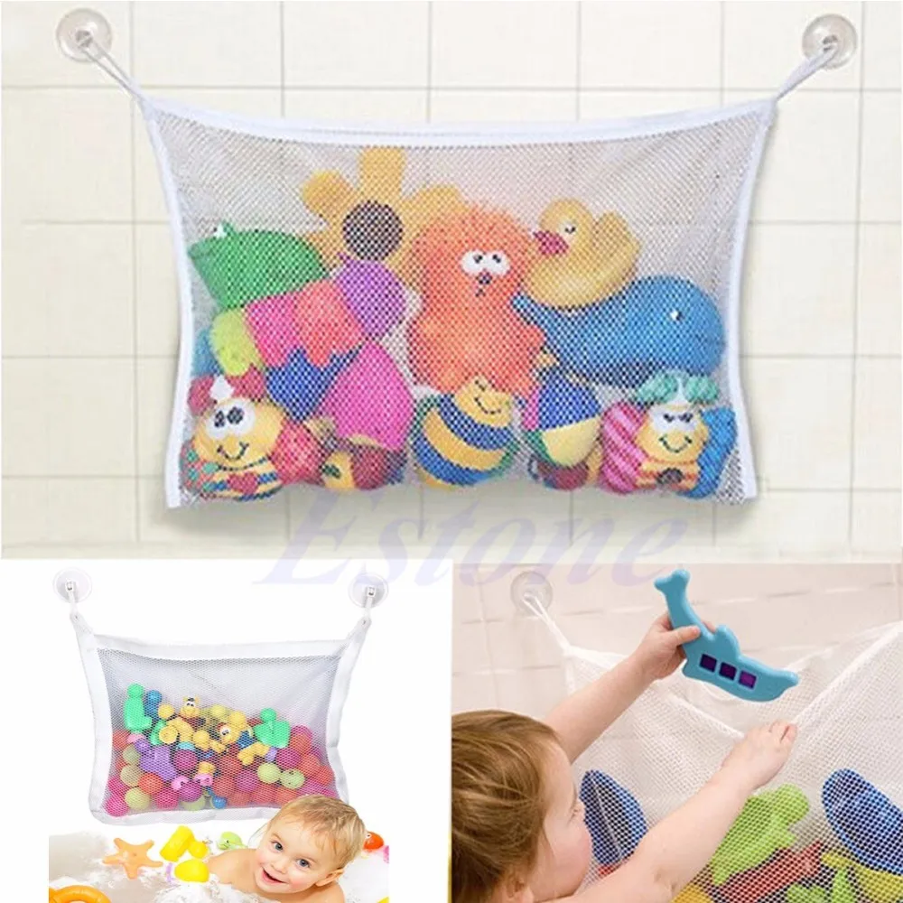 Baby Bath Time Cute font b Toy b font Toddler Tidy Hammock Storage Suction Cup Bag