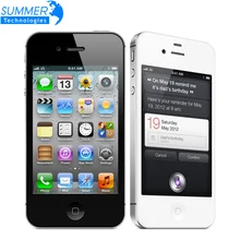 Оригинальный Разблокирована Apple iphone 4S Сотовые телефоны 3.5 “сетчатки IPS 16 ГБ ROM Мобильный Телефон 8MP 1080 P WCDMA GPS IOS Мобильный Телефон