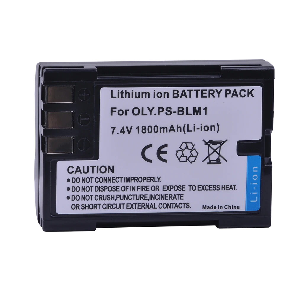 2 шт. 1800 мАч PS BLM1 BLM 1 батарея + двойной USB зарядное устройство для Olympus C 5060 7070 8080 E 3 30