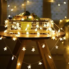 1M/3M/6M/10M Garland LED Star String Lights Christmas Festoon LED Lights Decoration For Wedding Holiday Party New Year Light 1M/3M/6M/10M Garland LED Star String Lights Christmas Festoon LED Lights Decoration For Wedding Holiday Party New Year Light