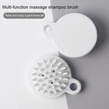 1 adet Beyaz Yumuşak Silikon Kafa Vücut Şampuan Derisi Masaj Fırça Tarak Saç Yıkama Tarağı Çocuk Yetişkin Duş Banyo Aracı