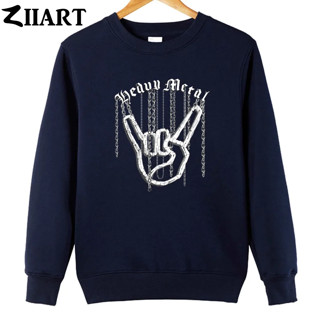 

ZIIART heavy metal corna devil's horns sign rock n roll hand gesture couple clothes girls woman fleece Sweatshirt
