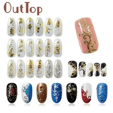 2017 Hot 108Pcs 3D Flower Nail Art Stickers Decals Stamping DIY Decoration Tool etiqueta engomada del clavo Mar22