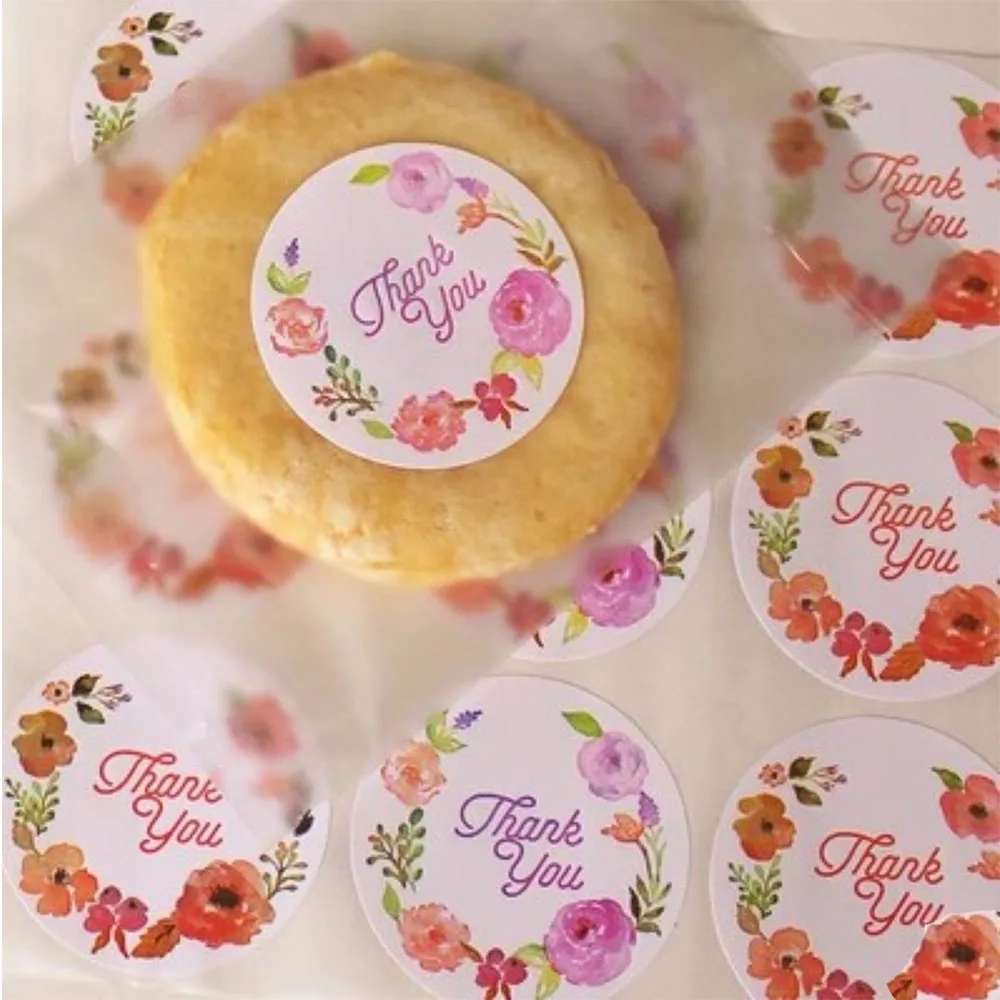 

Household Hand Made Kraft Stickers Seals Label for Gift Box Craft Baking DIY