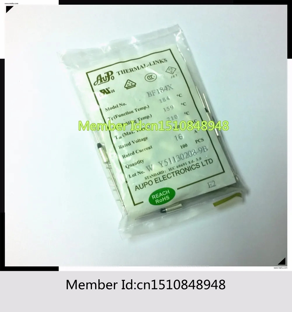 

AUPO BF184X Tf184C 16A 250V 184 degrees 16A 250V AUPO Thermal Fuse 50/pcs