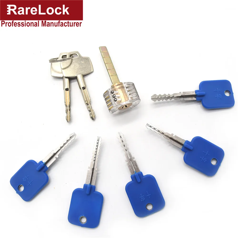 

Rarelock Cross-shaped Lock System Cutaway Door Lock With 5 Pieces Lock Picks Set Tool Training Practice Locks