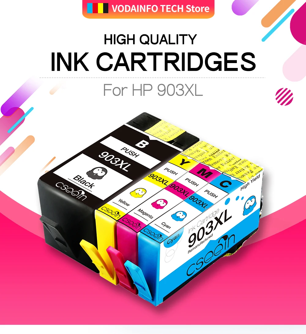 QSYRAINBOW 903 Совместимый картридж для hp 903 XL для hp 903 907xl OfficeJet 6950 6960 6963 6964 6965 6966 6968 6970 6975