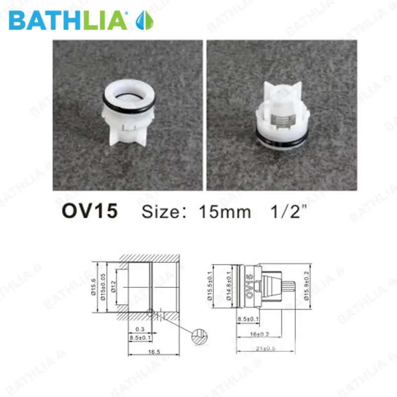 Клапан контроля воды OV15 OV20 OV25 OV32 обратная душевая головка обратный клапан ABS ванная комната экономии воды пластиковый обратный клапан - Цвет: OV15