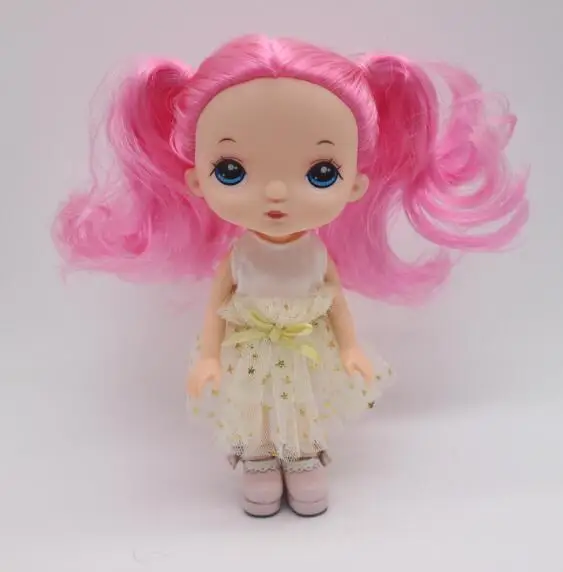 16 см куклы как HOLA куклы, лицо может DIY Окрашенные 20190514-1 - Цвет: pink doll 2