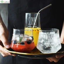 Скандинавском стиле Солнечный 350/450 ml прозрачный ручной работы термостойкие Футболка с принтом мороженого Стекло мини мусс чашка для закусок здоровый напиток кружка Кофе чашки