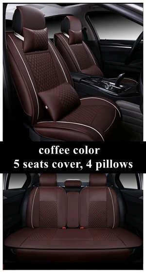 Car seat cover for VW Volkswagen C-TREK PASSAT b5 b6 Sagitar SPORTSVAN MAGOTAN PHIDEON SANTANA Vista GOL BORA Polo golf 4 5 6 7 - Название цвета: coffee luxury