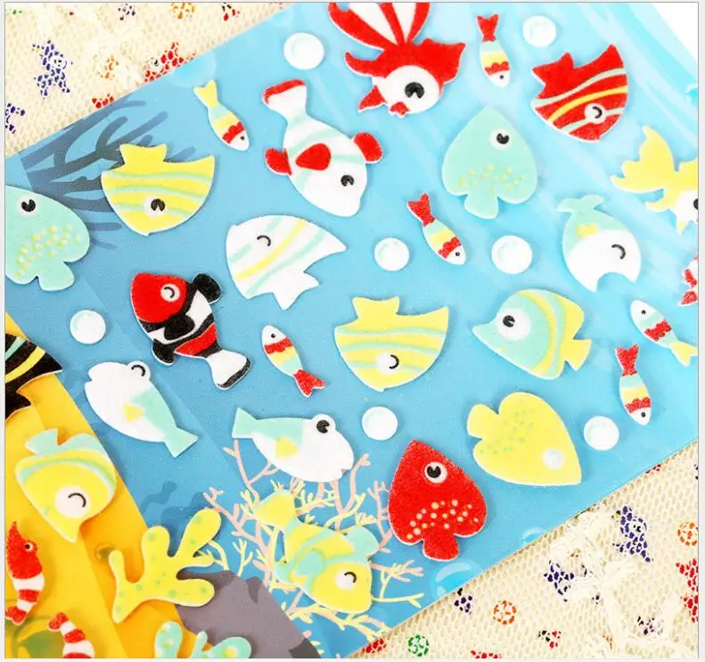 beautiful Big sea Fish crowd Stickers /DIY scrapbook diary deco