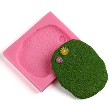 

Facemile 1PCS Green Grass Lawn Flower Lace Chocolate Wedding Cake Decorating Tool DIY Baking Lace Border Silicone Gumpaste Mold