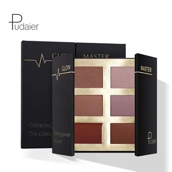 

6 Color High-gloss Concealer Powder Long-lasting Concealer Powder Palette High Light Brighten Cosmetics
