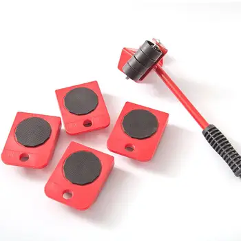 

5 Pcs/set Furniture Lifter mover transport Furniture Slides Kit, Heavy Furniture Roller Move Tools