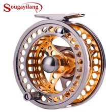 Sougayilang Vliegvissen Reel Grote Prieel 2 + 1 BB met CNC-gefreesd Aluminium Legering Lichaam en Spoel Fly rollen(China)
