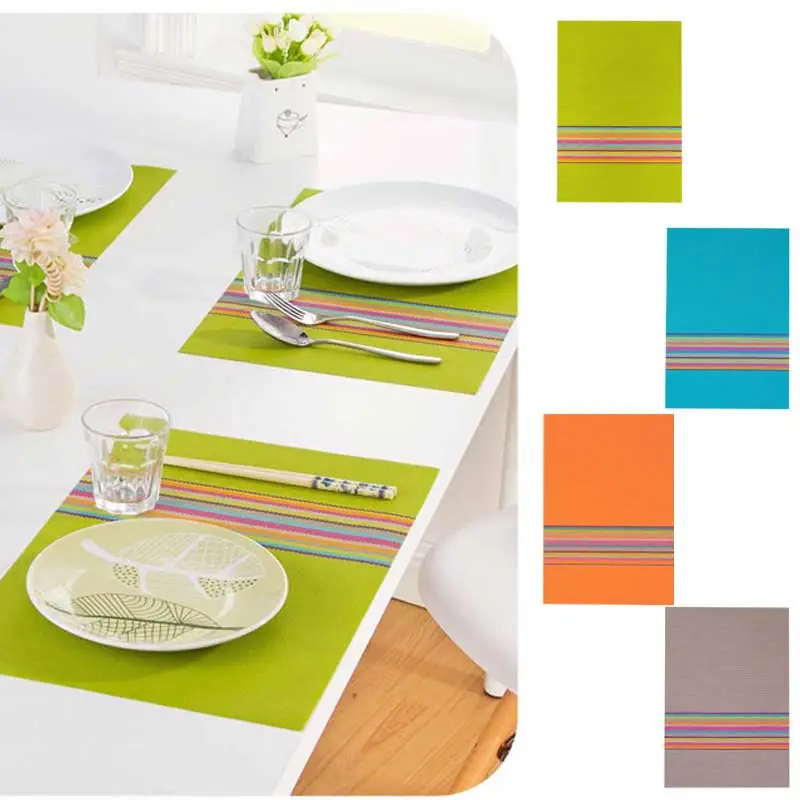

Hot Table Mats Placemat Coffee Tea Place Mat PVC Kitchen Table Mats Dinning Waterproof Table Cloth LXY9 DE1717