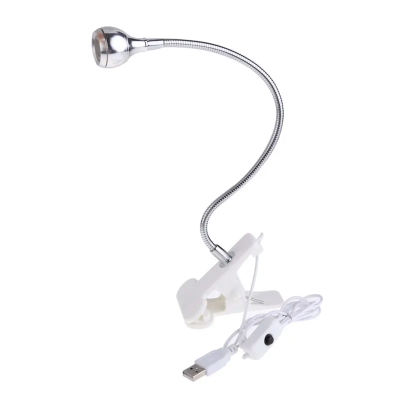 USB гибкий 3 светодиодный светильник Настольная лампа с зажимом для ноутбука ПК компьютера Белого цвета высокого качества