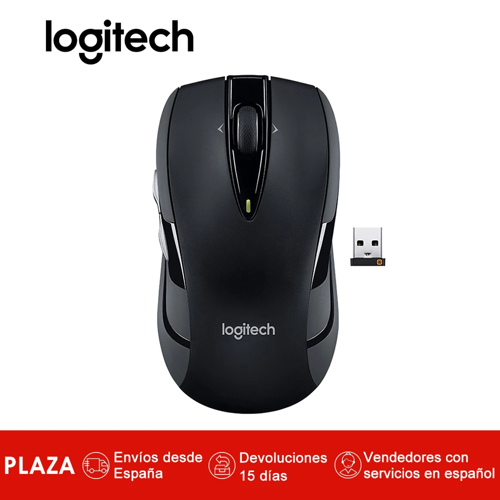 

Logitech M545 2.4GHz raton inalambrico con dos botones para el pulgar Extra negro