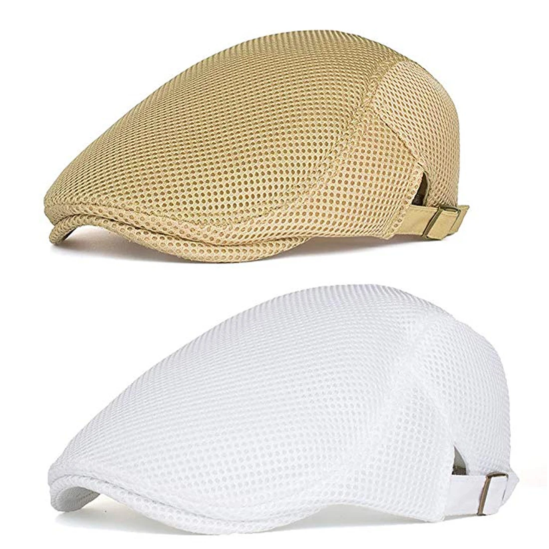 

2019 Summer Beret Caps for Men Vintage Mesh Polyester Cap Outdoor Hats Sun Hat Duckbill Sunscreen Male Cap
