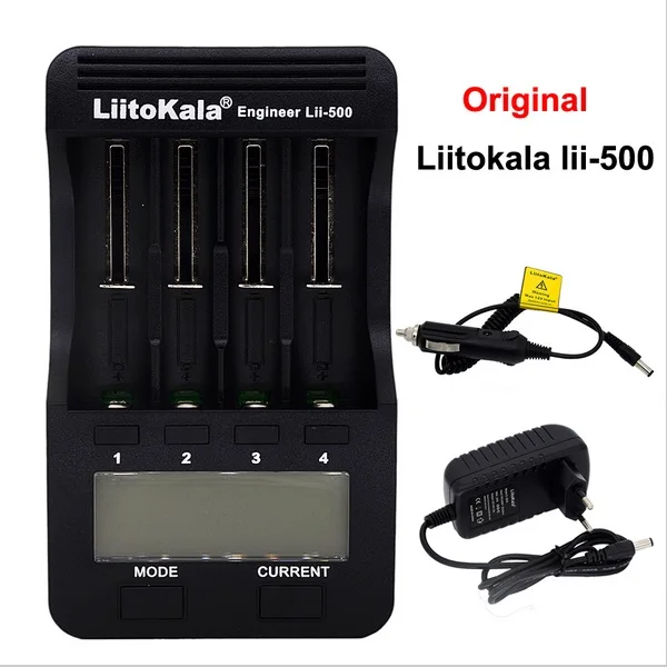 Liitokala lii500 ЖК-зарядное устройство для 3,7 в 18650 26650 18500 цилиндрические литиевые батареи lii-500 1,2 в AA AAA NiMH Зарядное устройство