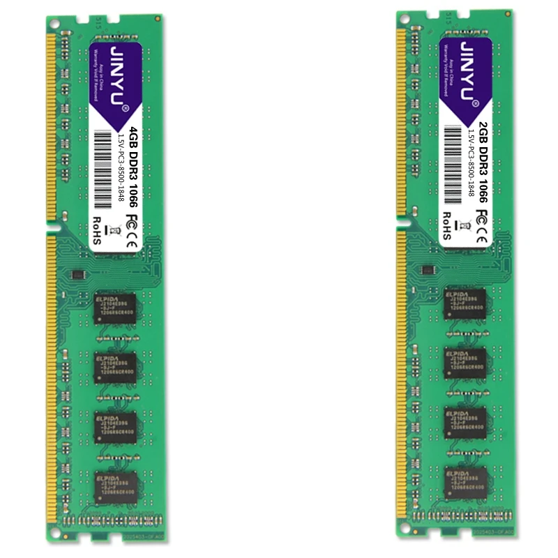 JINYU Ddr3 1066mhz 1,5 V 240Pin Ram память для настольных материнских плат Amd