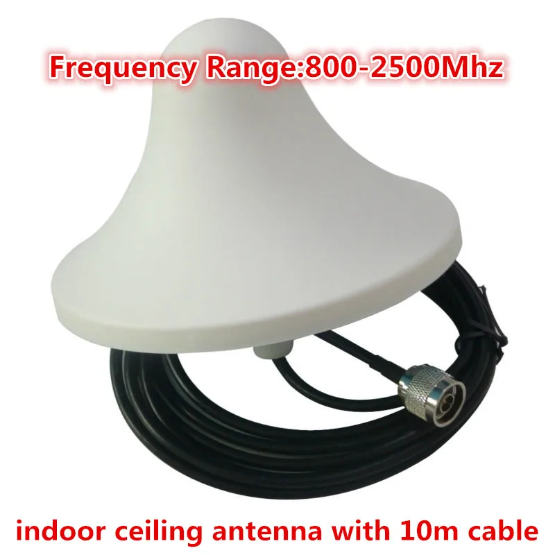 

800-2500MHz Omni-directional internal antenna with N male connector with 10m cable for gsm 3g cdma dcs cell phone signal booster