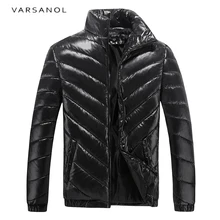 Varsanol, повседневные мужские парки, теплые зимние хлопковые куртки, тонкие, с длинным рукавом, одноцветные, парка, брендовая одежда размера плюс, верхняя одежда, новинка