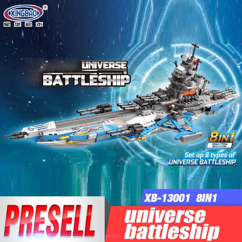 

XINGBAO 13001 Toys 8 IN 1 Series The Universe Battleship Set Building Blocks Bricks Toys For Kids Birthday Children Gifts
