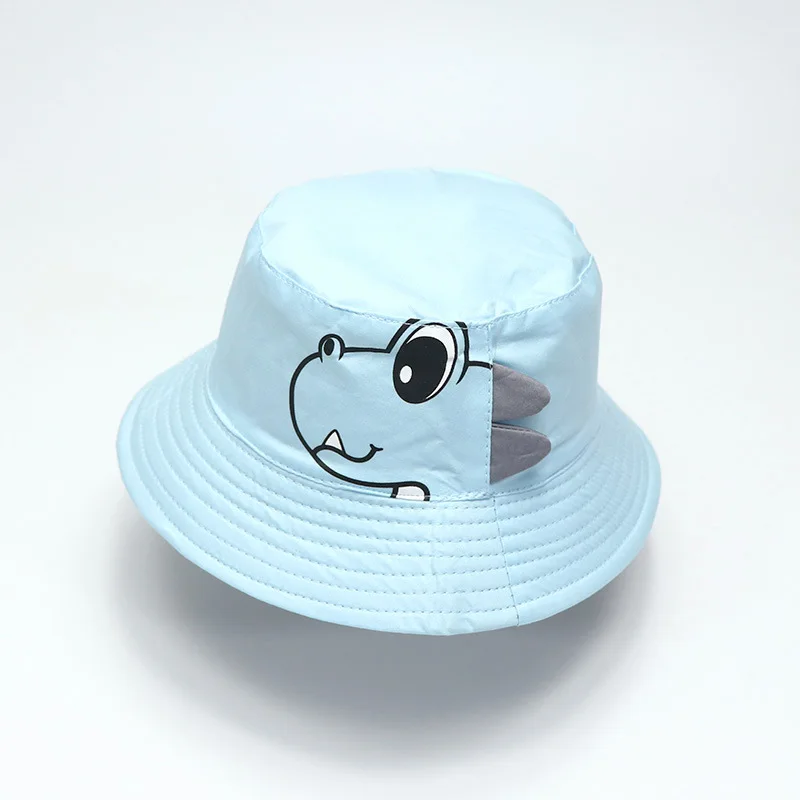 SQTEIO летняя Панама детская шляпа Панама Солнцезащитная пляжная шляпа унисекс для мальчиков и девочек классический козырек от 1 до 3 лет - Цвет: Небесно-голубой