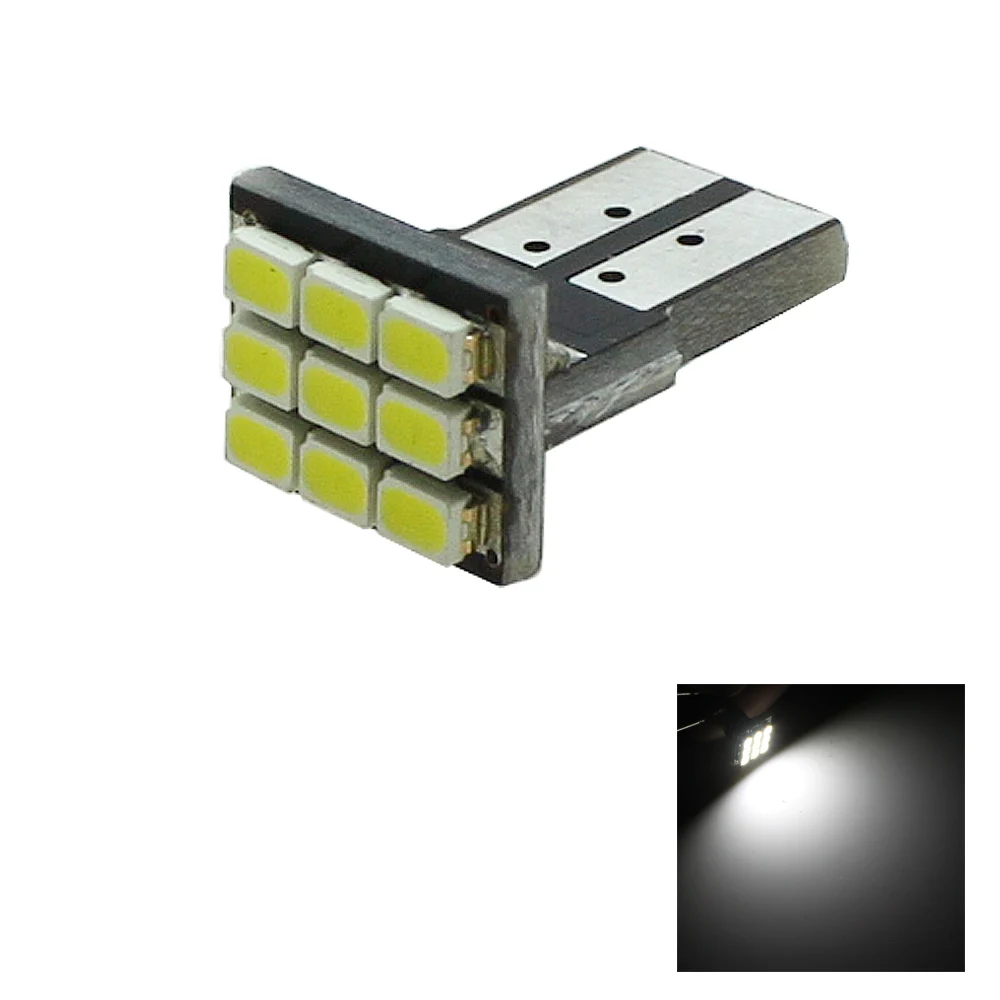 10 шт. T10 светодиодный 9 SMD 1206 S 194 168 W5W белый светильник s Автомобильная дверь Карта