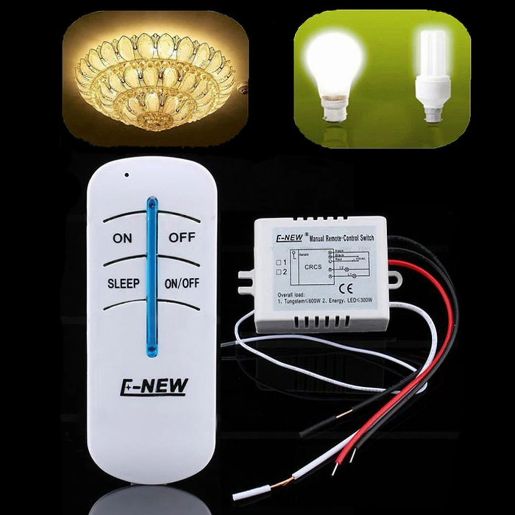 

Hot 1 Way Port 220V ON/OFF Wireless ABS Digital Remote Control Light Wall Switch