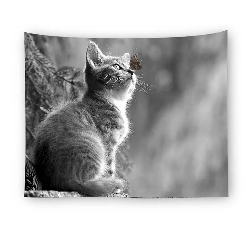 

Creative Wall Tapestry Cat Animal Printed Tapestry Wall Hanging Tapestry Carpet Curtain Bedspread Blanket Living Room Home Decor