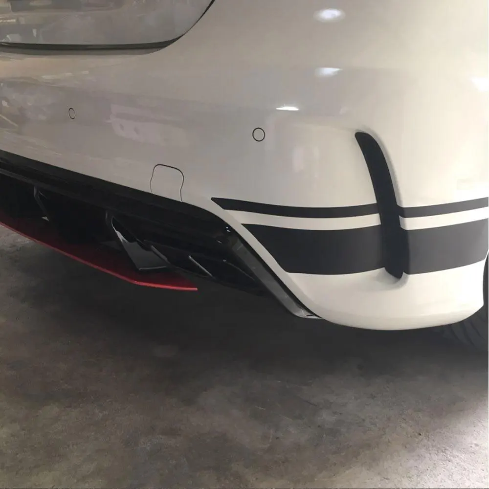 Gloss-Black-Side-Stripes-Skirt-Decals-Sticker-220cm-x-11-5cm-for-Mercedes-Benz-A-Class(5)