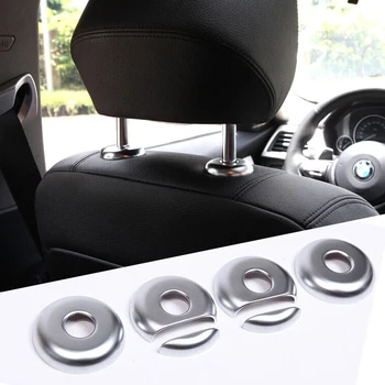 

4pcs/set ABS Seat Headrest Switch Adjust Button Cover Trim Ring Decoration Fit For BMW 3 series 316i 320li Car Styling