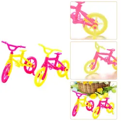 Ручной работы Велосипеды Аксессуары для игрушечной куклы мода мини пластиковые велосипед дети подарок цвет случайный